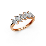 Load image into Gallery viewer, Leah Marquise Diamond 5 Stone Ladies Ring
