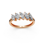 Load image into Gallery viewer, Leah Marquise Diamond 5 Stone Ladies Ring
