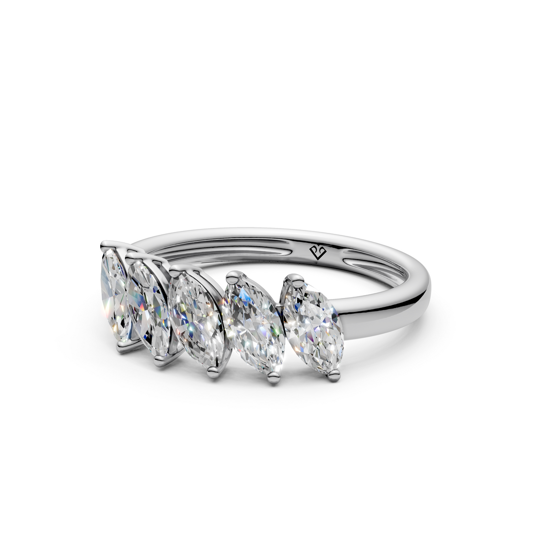 Leah Marquise Diamond 5 Stone Ladies Ring