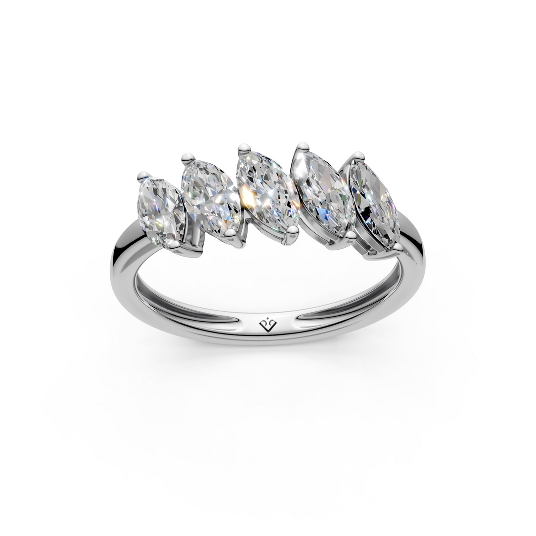 Leah Marquise Diamond 5 Stone Ladies Ring