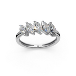 Load image into Gallery viewer, Leah Marquise Diamond 5 Stone Ladies Ring
