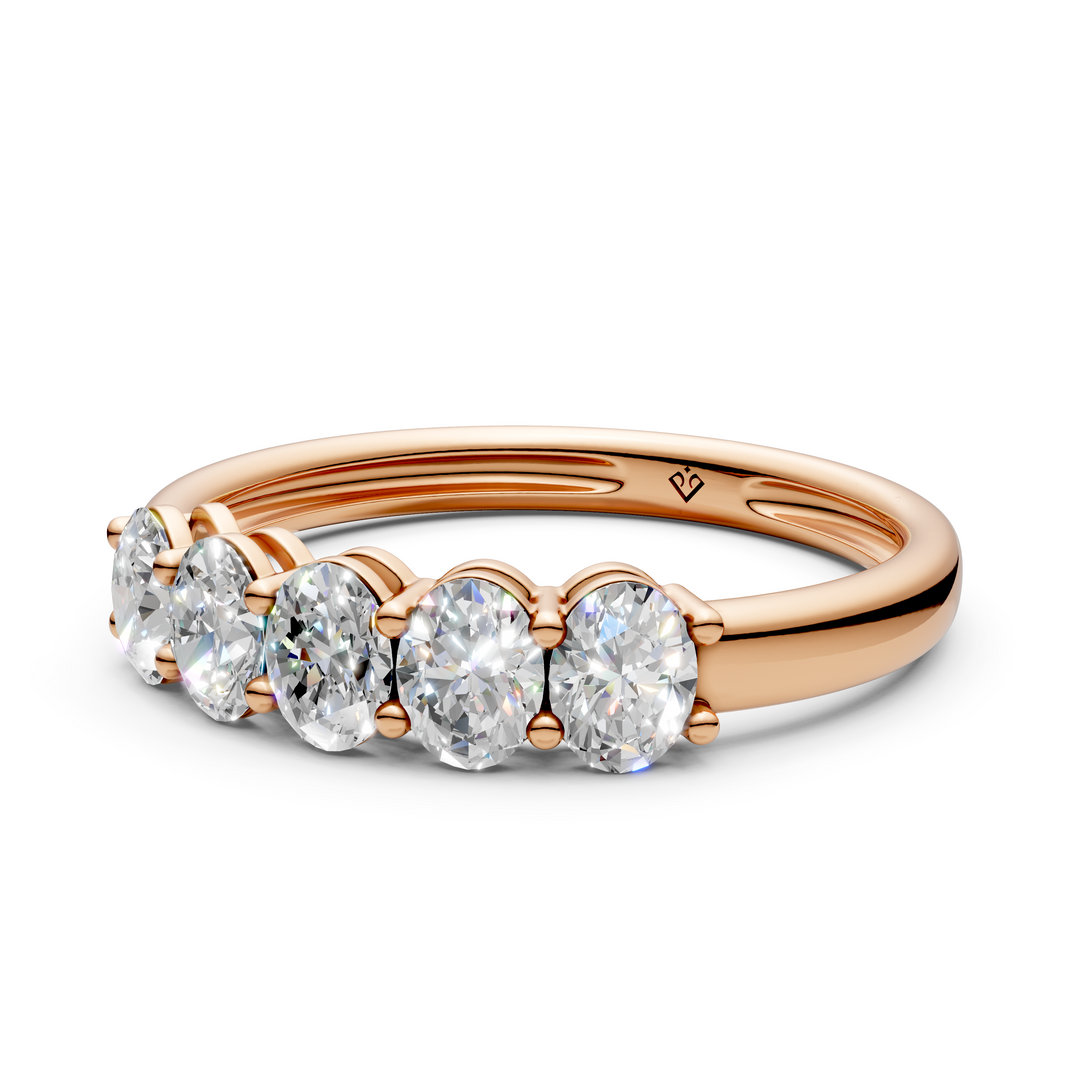 Autumn Oval Diamond 5 Stone Ladies Ring