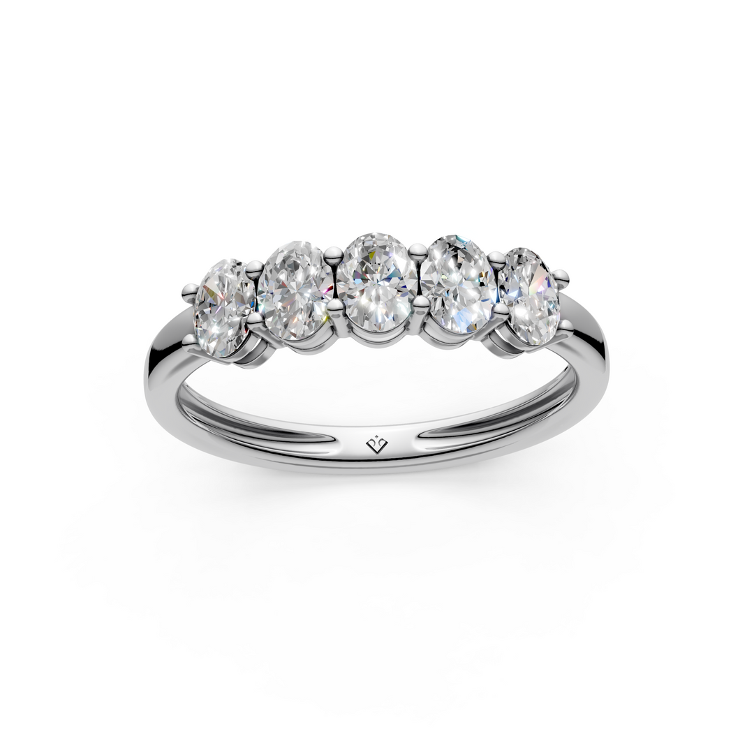 Autumn Oval Diamond 5 Stone Ladies Ring
