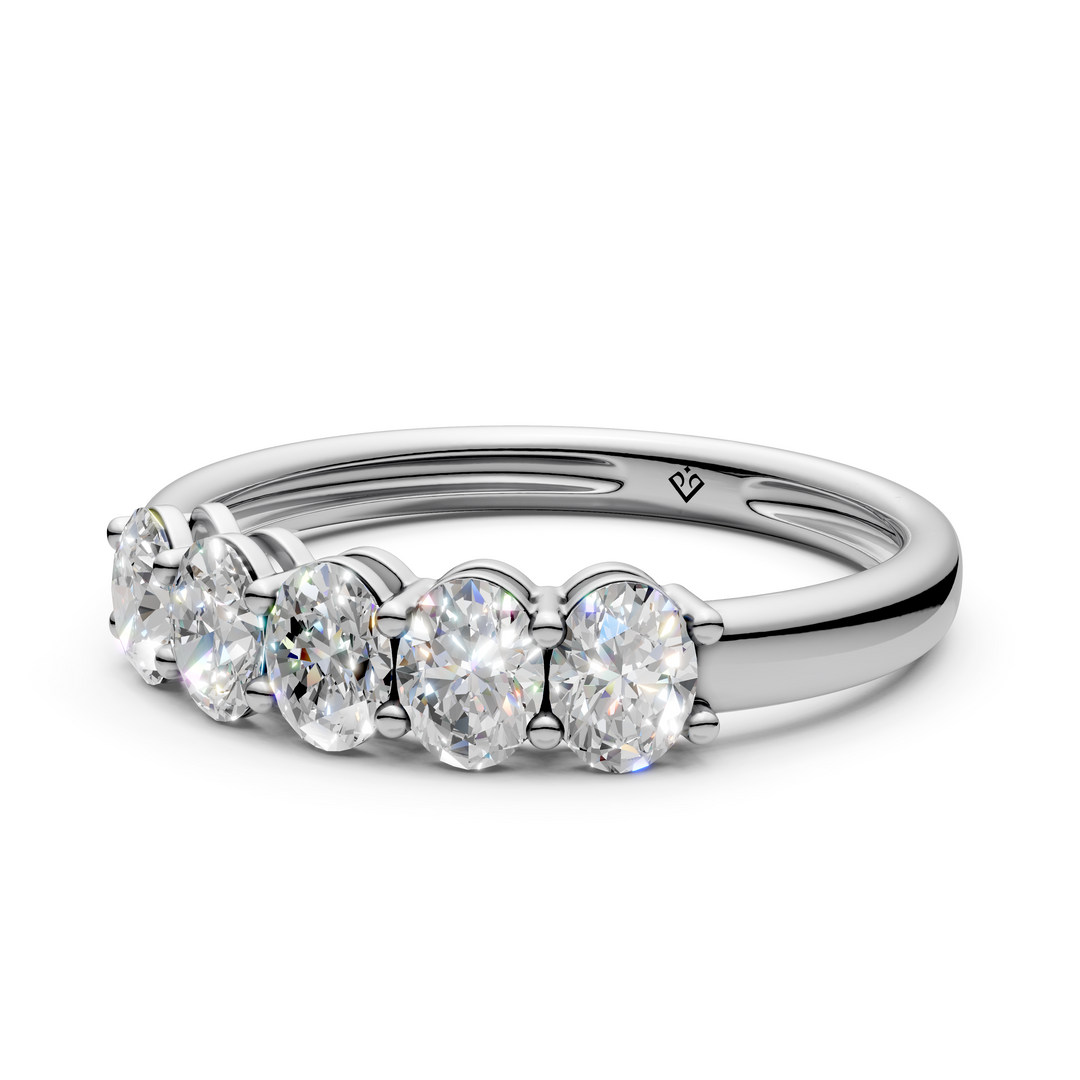 Autumn Oval Diamond 5 Stone Ladies Ring