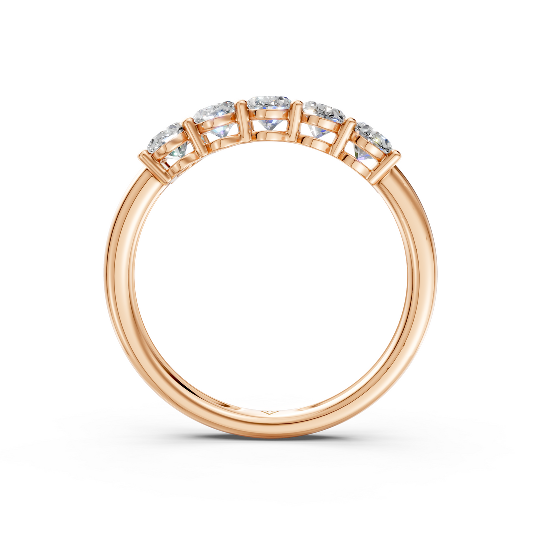 Katie Oval Diamond 5 Stone Ladies Ring