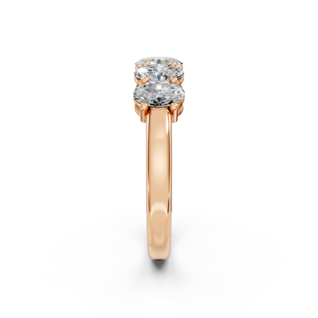 Katie Oval Diamond 5 Stone Ladies Ring
