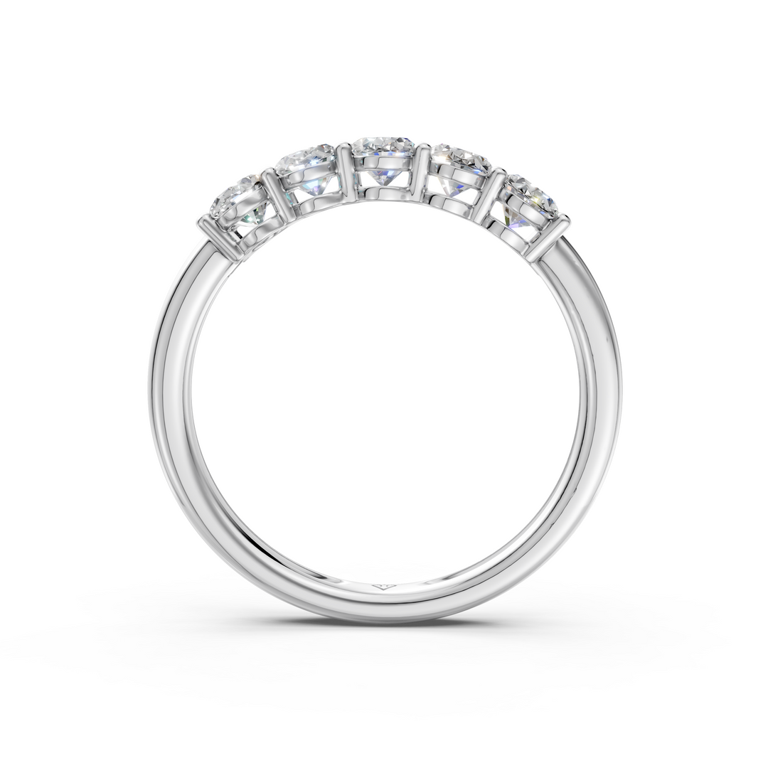 Katie Oval Diamond 5 Stone Ladies Ring