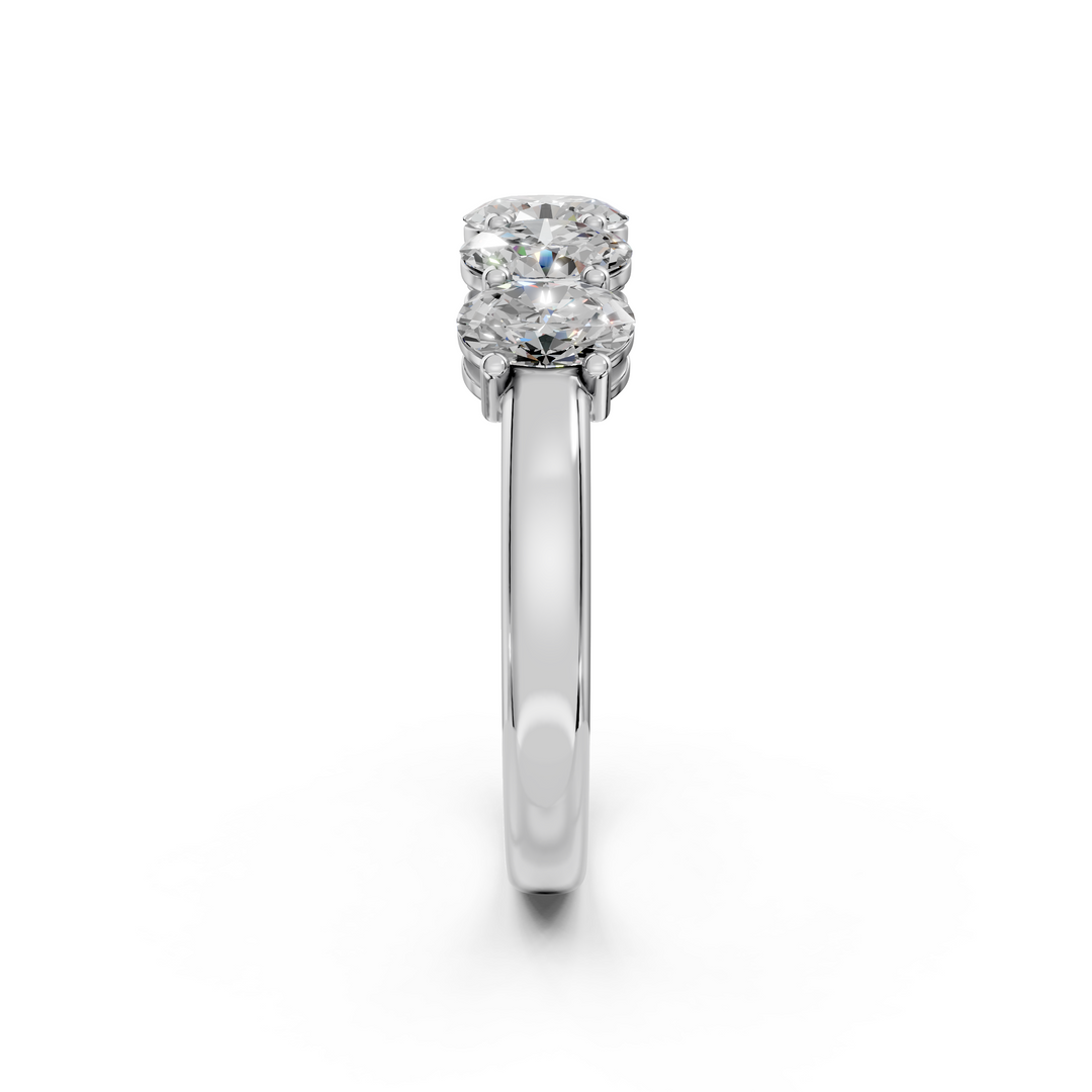 Katie Oval Diamond 5 Stone Ladies Ring