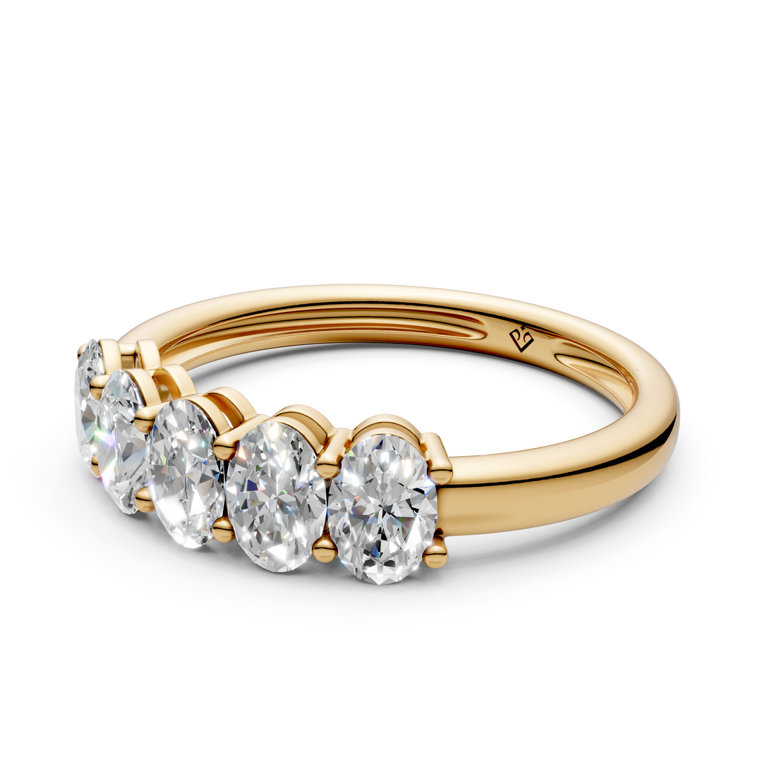 Katie Oval Diamond 5 Stone Ladies Ring