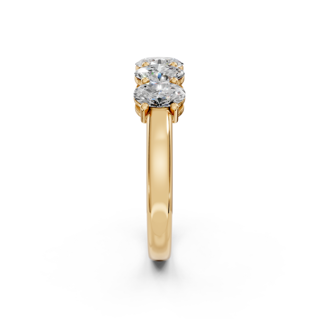 Katie Oval Diamond 5 Stone Ladies Ring