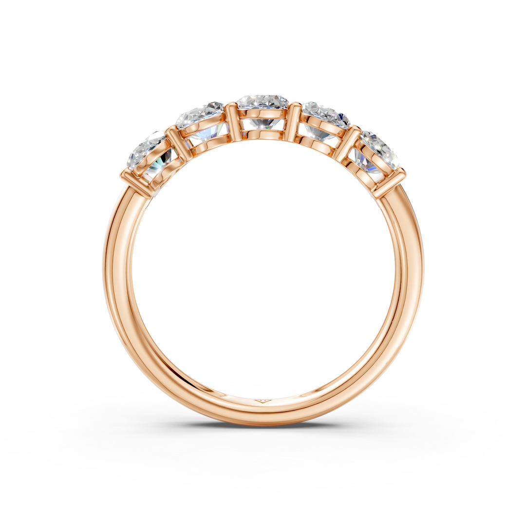 Stella Oval Diamond 5 Stone Ladies Ring