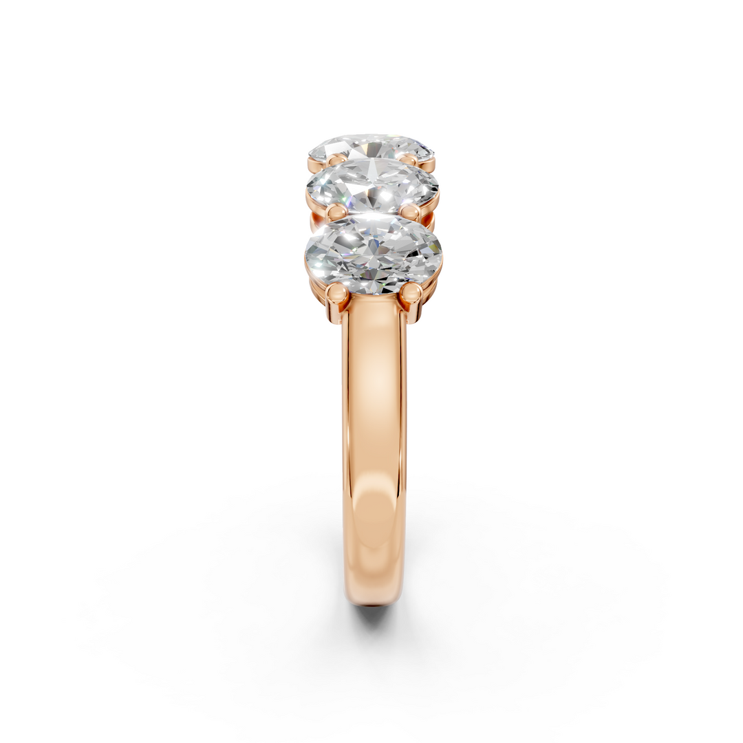 Stella Oval Diamond 5 Stone Ladies Ring