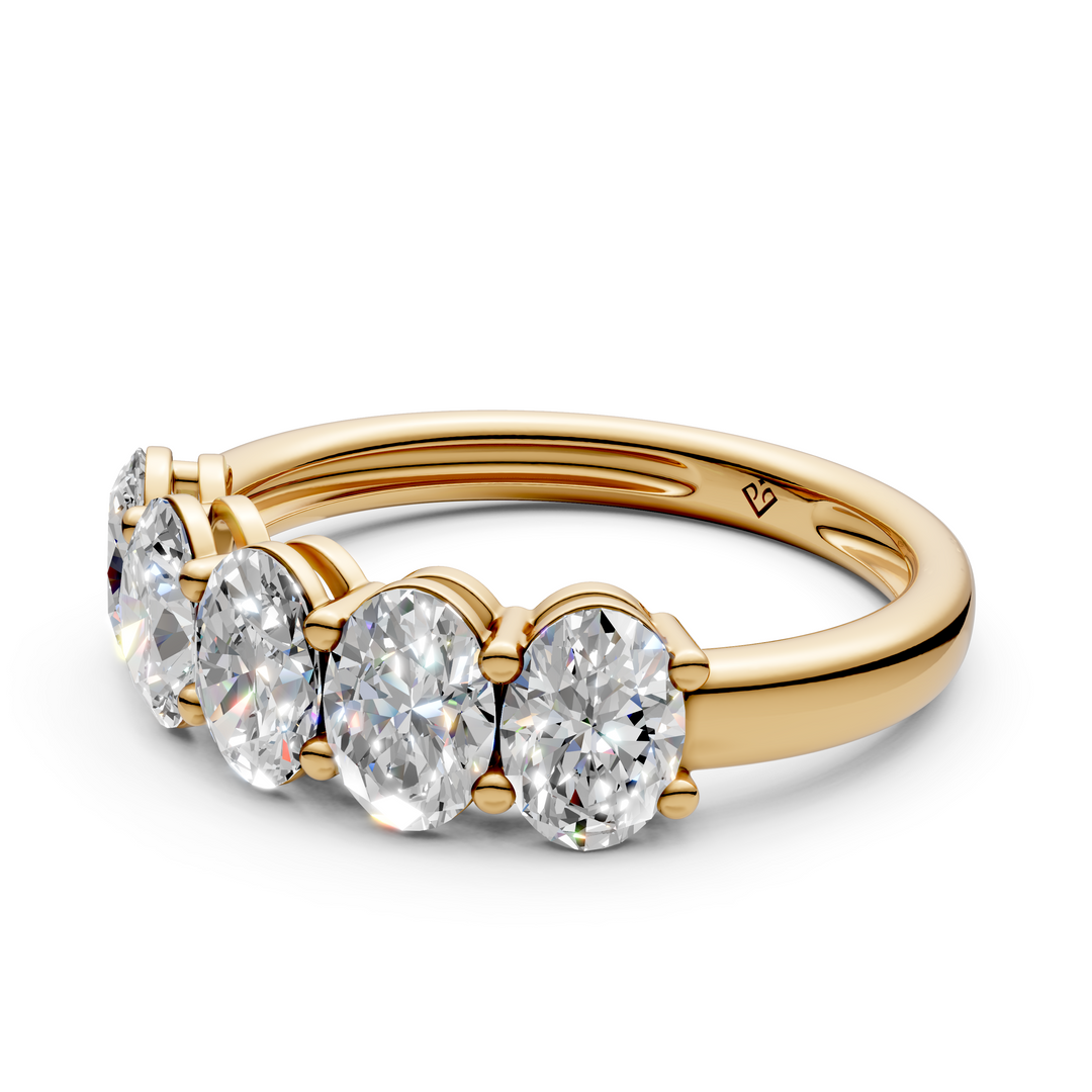 Stella Oval Diamond 5 Stone Ladies Ring