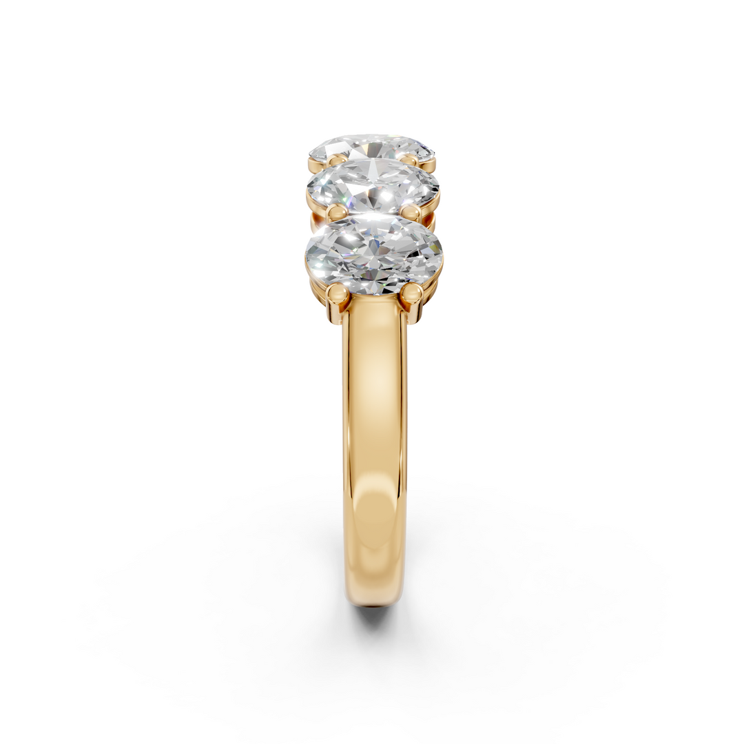 Stella Oval Diamond 5 Stone Ladies Ring