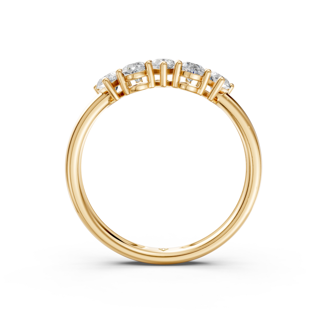 Maya Pear Diamond 5 Stone Ladies Ring
