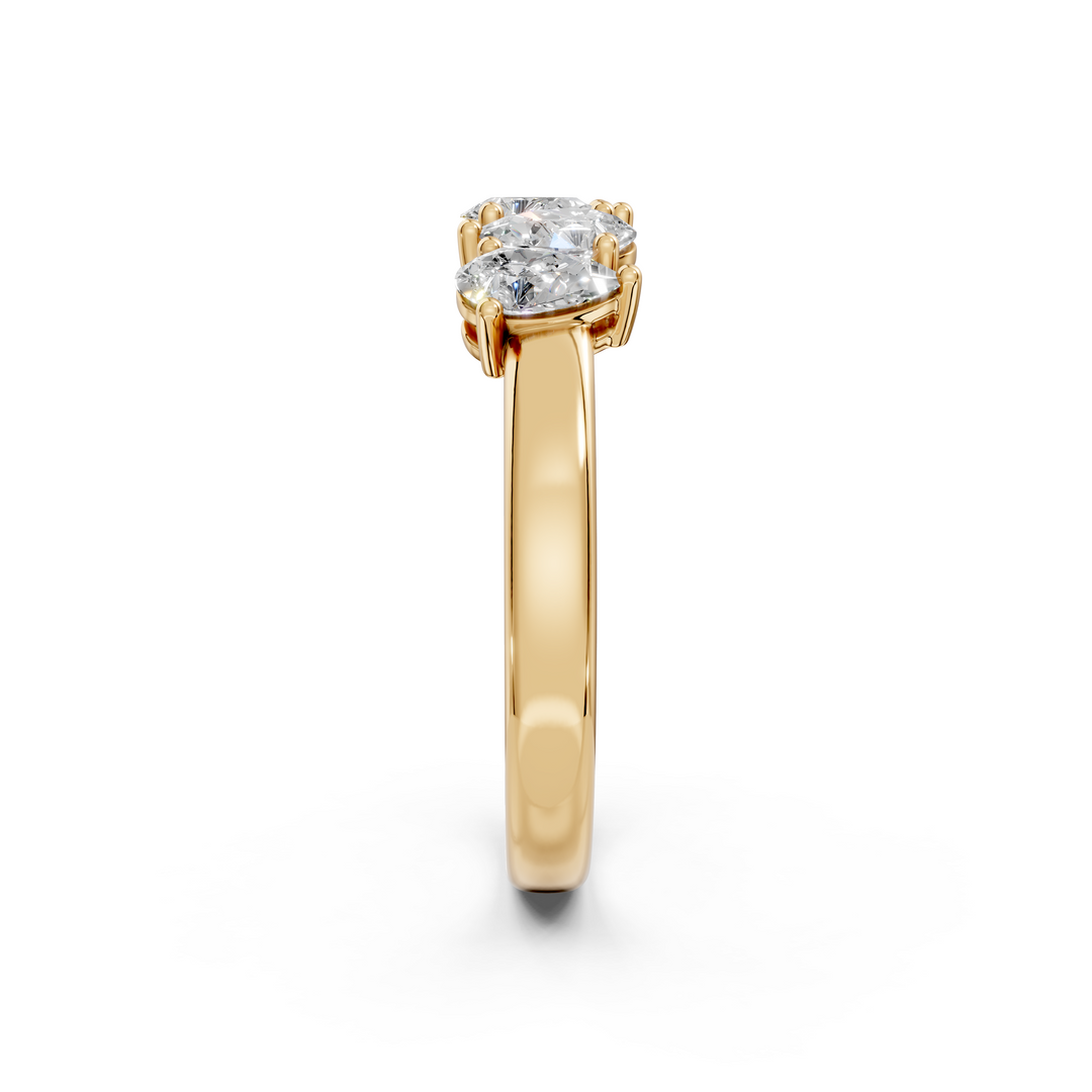 Maya Pear Diamond 5 Stone Ladies Ring