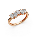 Load image into Gallery viewer, Elena Pear Diamond 5 Stone Ladies Ring
