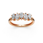 Load image into Gallery viewer, Elena Pear Diamond 5 Stone Ladies Ring
