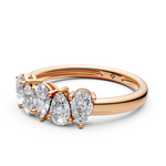 Load image into Gallery viewer, Elena Pear Diamond 5 Stone Ladies Ring
