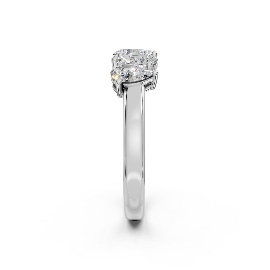 Elena Pear Diamond 5 Stone Ladies Ring