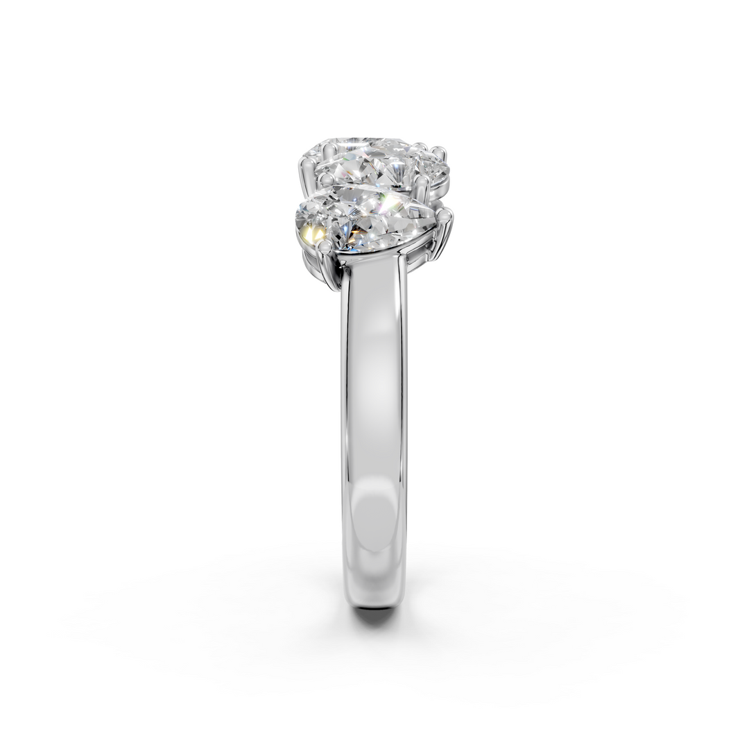 Molly Pear Diamond 5 Stone Ladies Ring