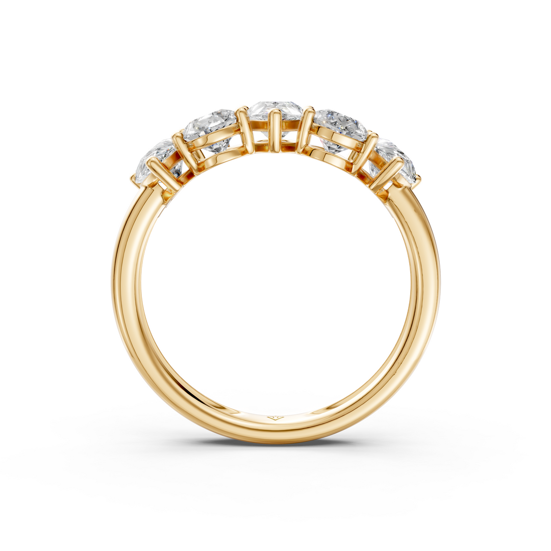 Molly Pear Diamond 5 Stone Ladies Ring