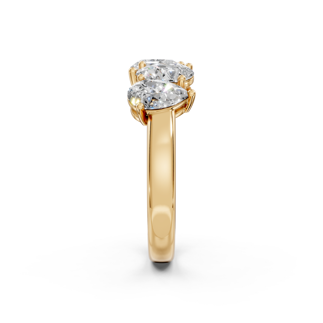 Molly Pear Diamond 5 Stone Ladies Ring
