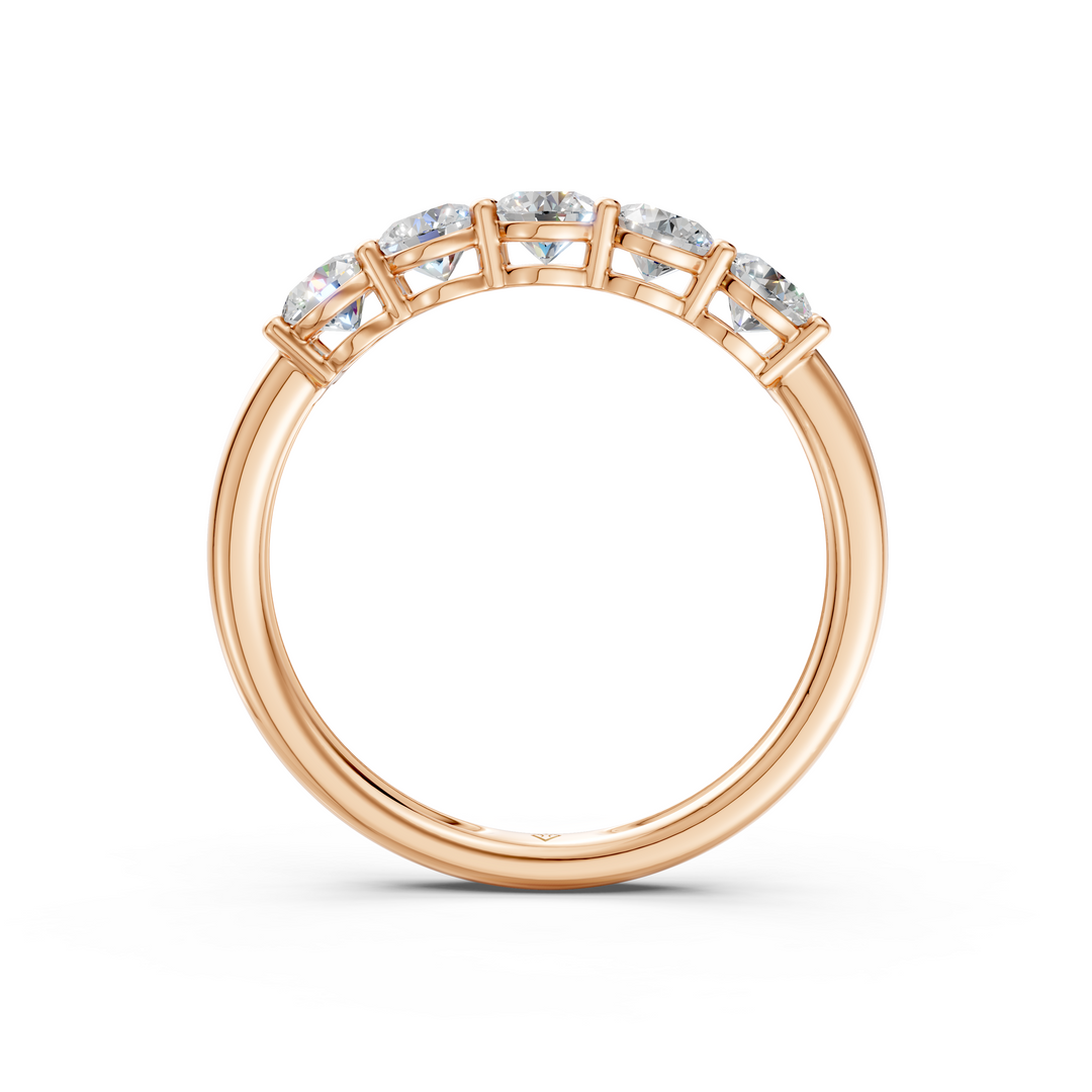 Victoria Round Diamond 5 Stone Ladies Ring