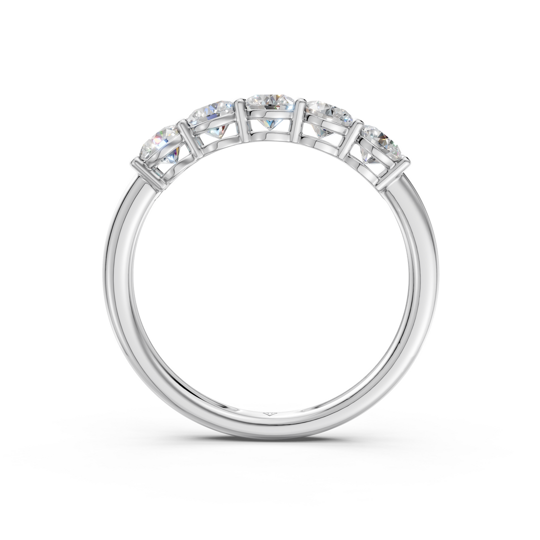 Victoria Round Diamond 5 Stone Ladies Ring