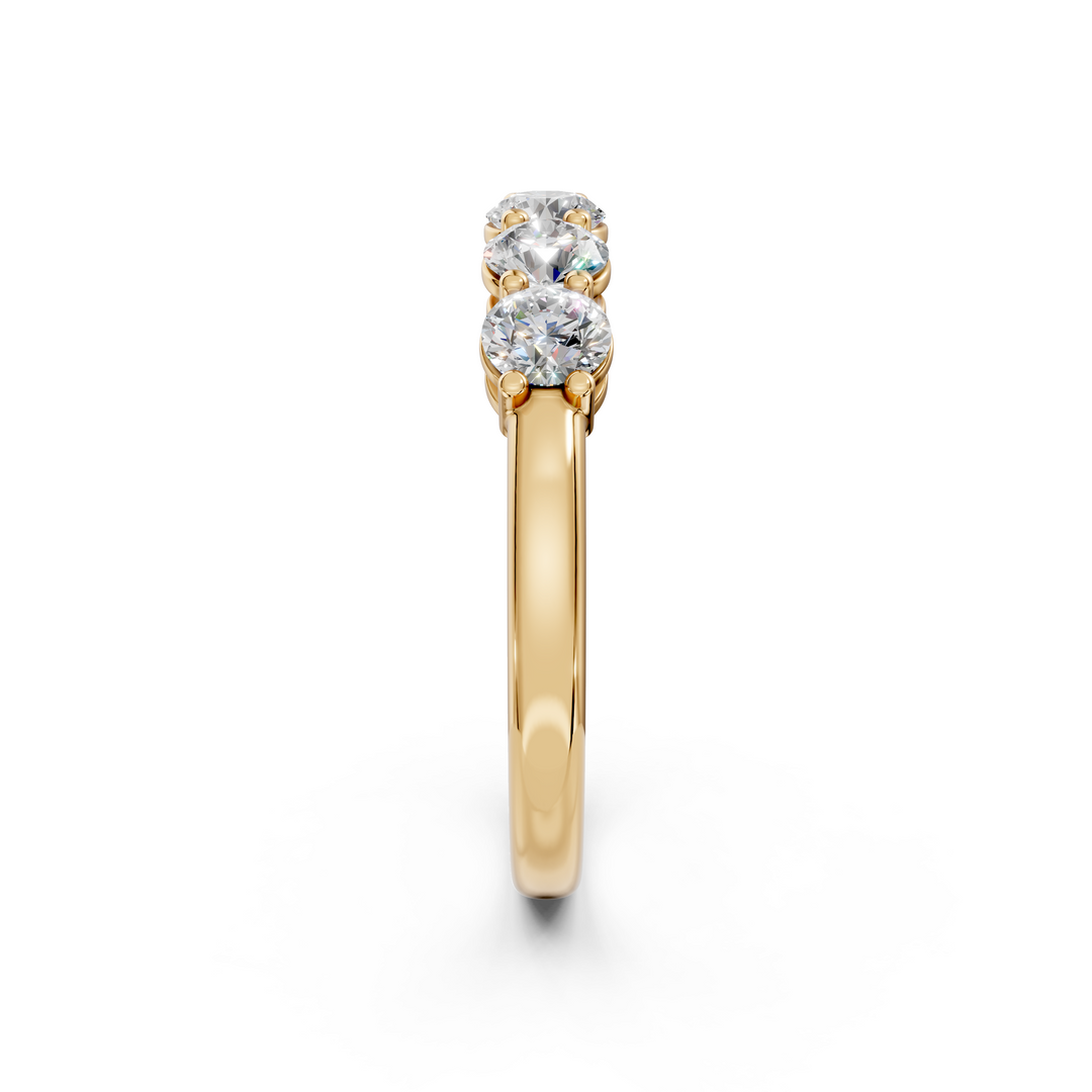 Victoria Round Diamond 5 Stone Ladies Ring