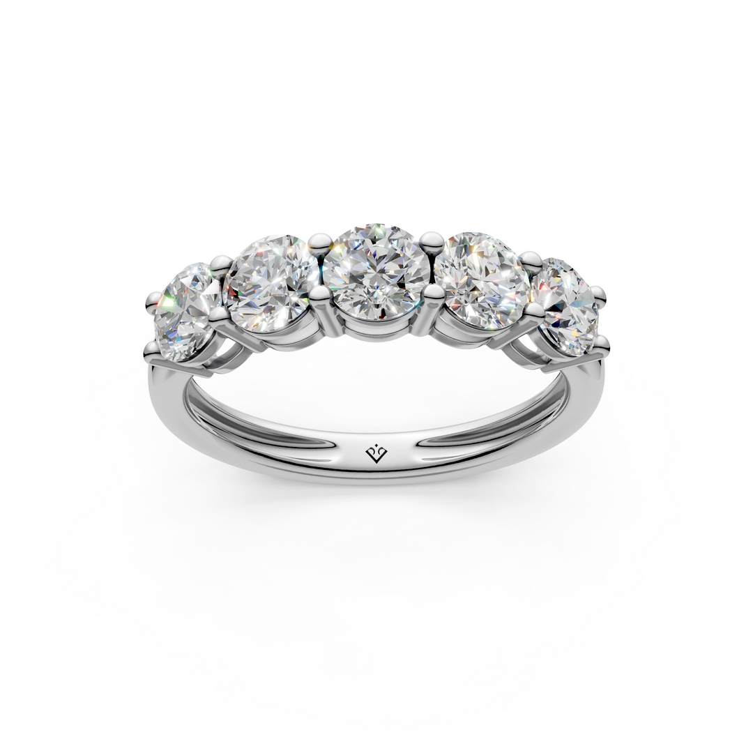 Maria Round Diamond 5 Stone Ladies Ring