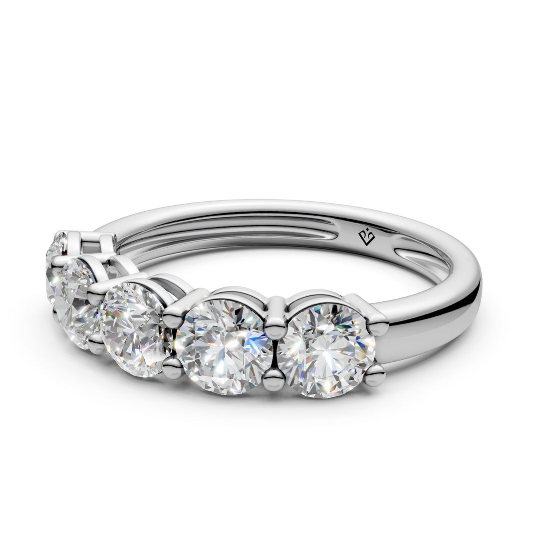 Maria Round Diamond 5 Stone Ladies Ring