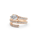 Load image into Gallery viewer, Lisa Pear Diamond Solitaire Sprial Ladies Ring
