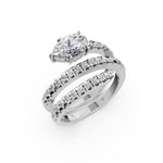 Load image into Gallery viewer, Lisa Pear Diamond Solitaire Sprial Ladies Ring
