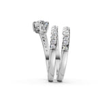Load image into Gallery viewer, Lisa Pear Diamond Solitaire Sprial Ladies Ring
