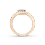 Load image into Gallery viewer, Jennie Emerald Diamond Solitaire Sprial Ladies Ring

