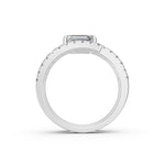Load image into Gallery viewer, Jennie Emerald Diamond Solitaire Sprial Ladies Ring
