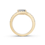 Load image into Gallery viewer, Jennie Emerald Diamond Solitaire Sprial Ladies Ring
