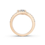 Load image into Gallery viewer, Irene Oval Fancy Diamond Solitaire Sprial Ladies Ring
