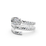 Load image into Gallery viewer, Irene Oval Fancy Diamond Solitaire Sprial Ladies Ring
