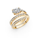Load image into Gallery viewer, Irene Oval Fancy Diamond Solitaire Sprial Ladies Ring
