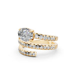 Load image into Gallery viewer, Irene Oval Fancy Diamond Solitaire Sprial Ladies Ring
