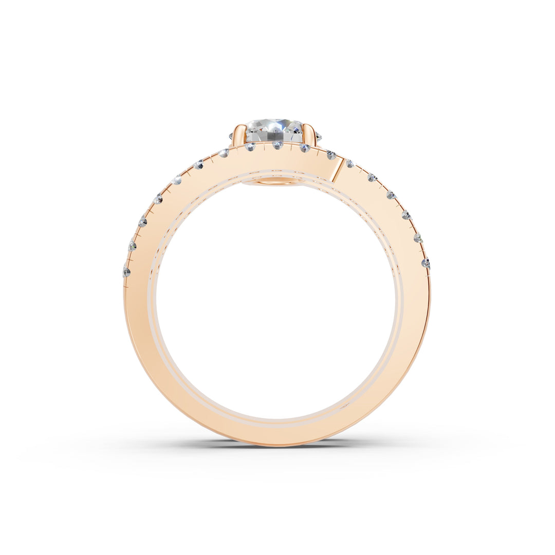 Cleodora Round Diamond Solitaire Ladies Ring