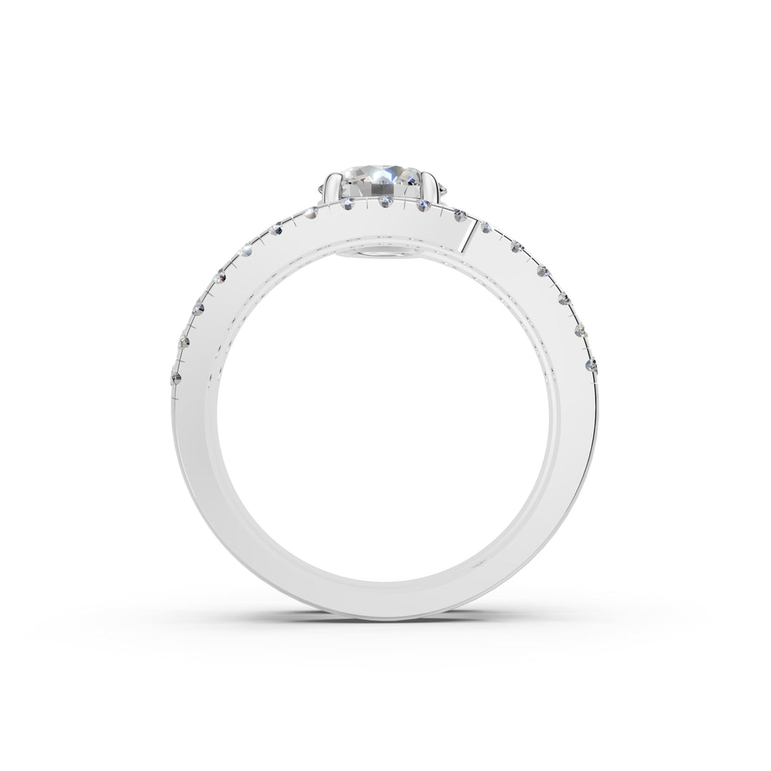 Cleodora Round Diamond Solitaire Ladies Ring