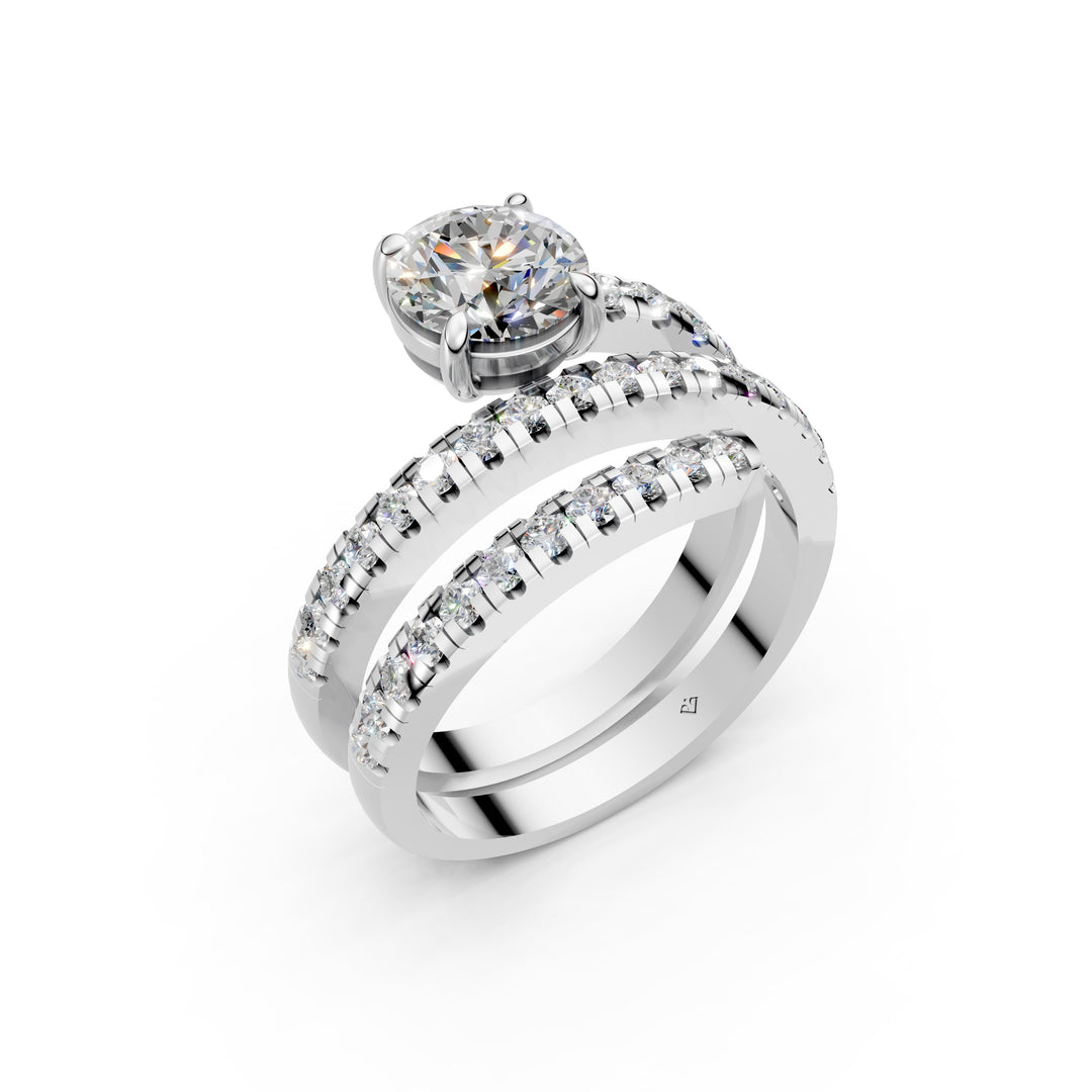 Cleodora Round Diamond Solitaire Ladies Ring