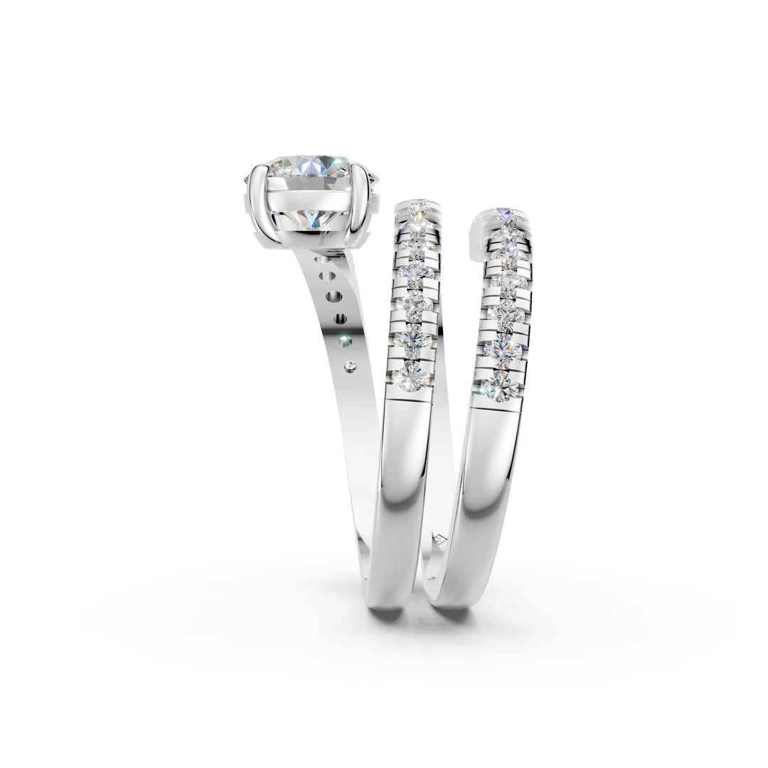 Cleodora Round Diamond Solitaire Ladies Ring