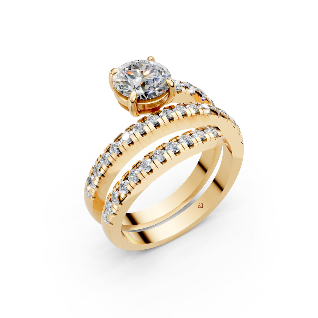 Cleodora Round Diamond Solitaire Ladies Ring