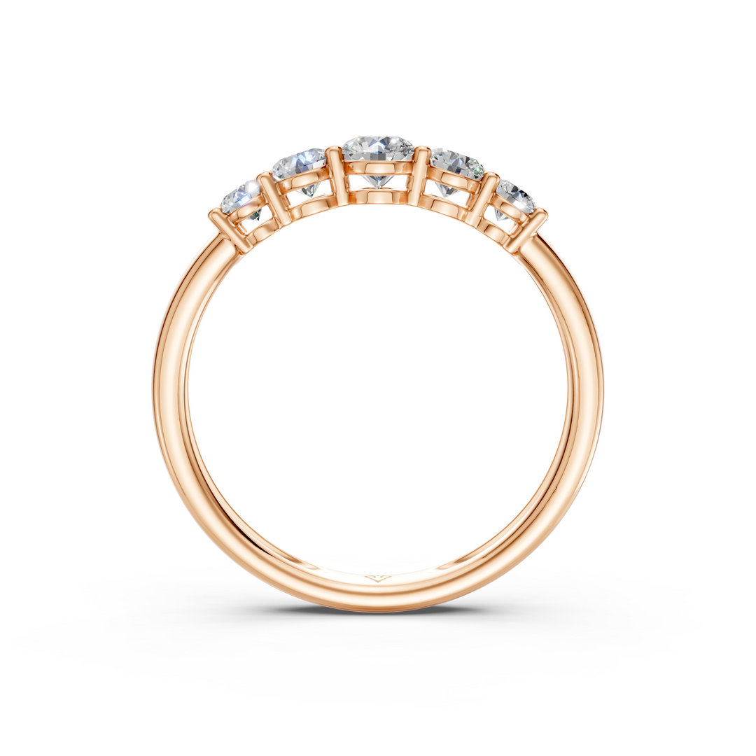 Eve Oval Diamond 5 Stone Ladies Ring