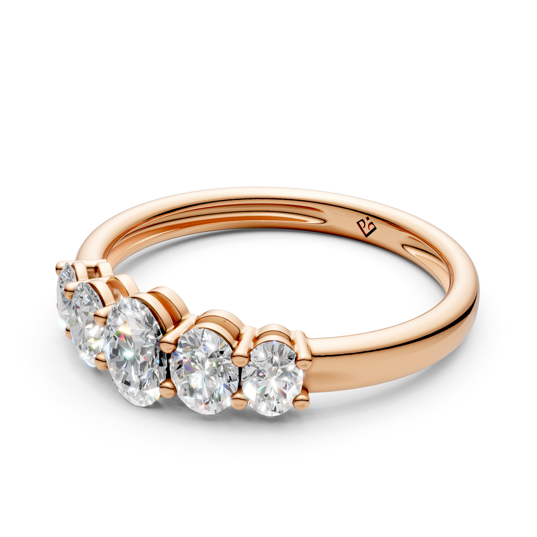 Eve Oval Diamond 5 Stone Ladies Ring