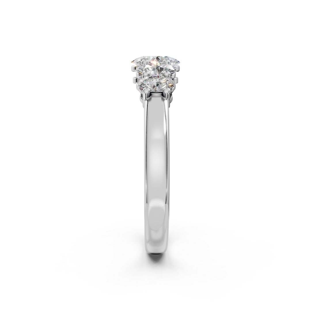 Eve Oval Diamond 5 Stone Ladies Ring